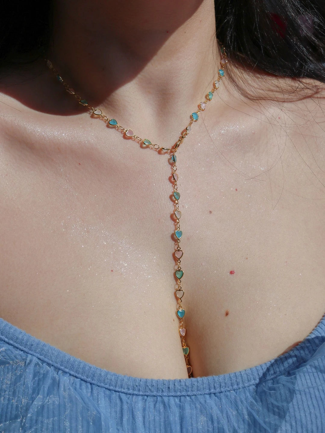 Icy Heart Y Necklace