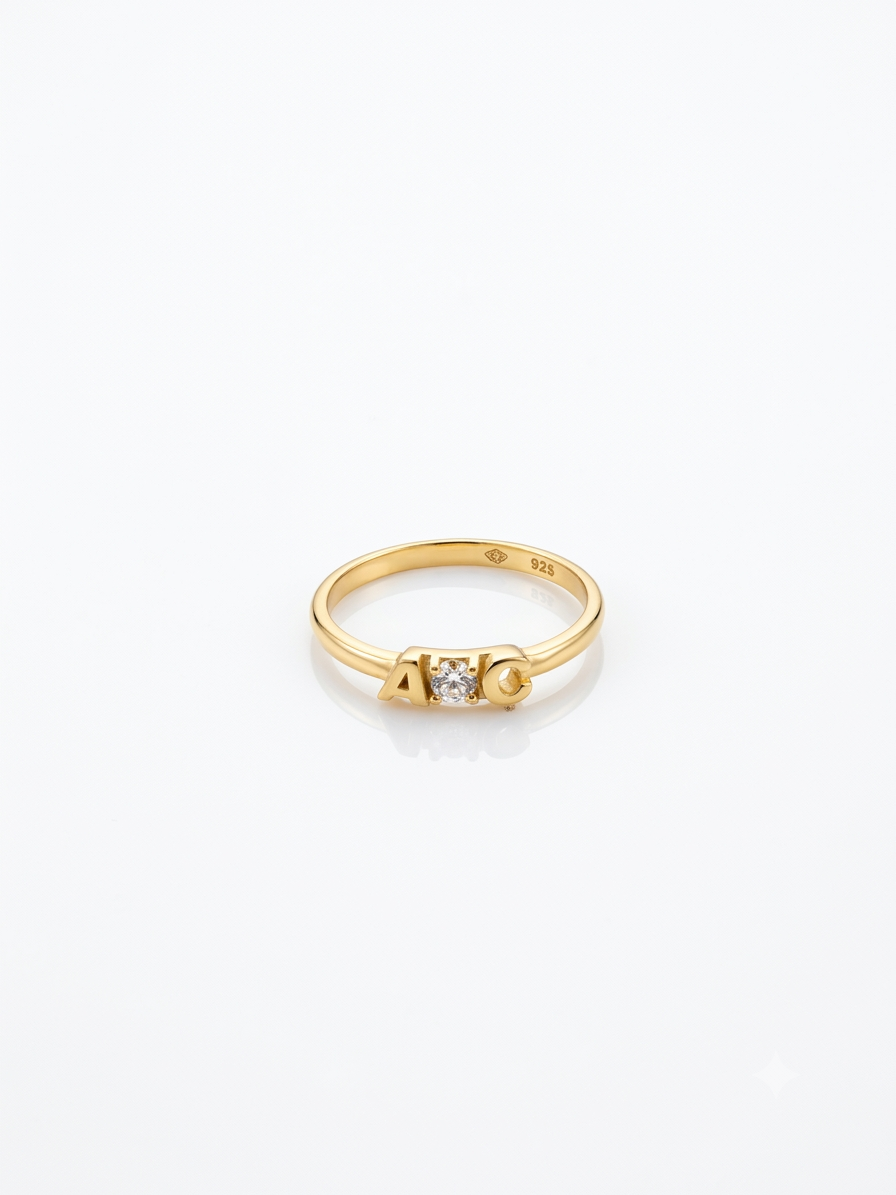 Marielle Letter 925 Sterling Silver Ring