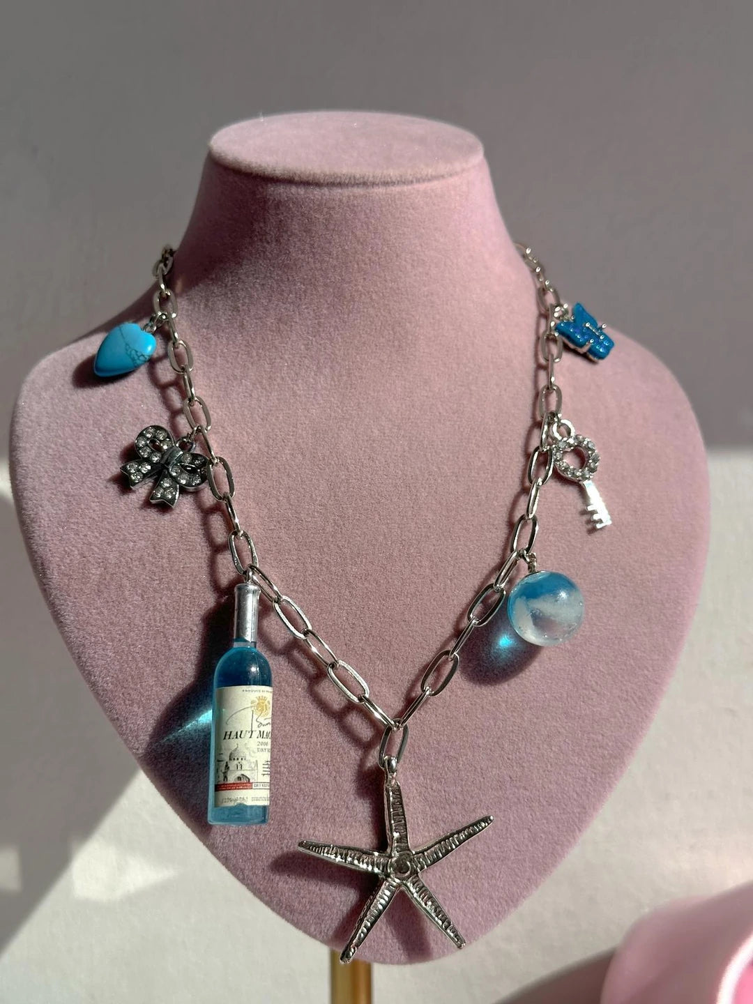 Ocean Sparkle Charm Necklace
