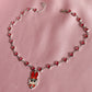 Powerpuff Blossom With Hearts Necklace, Cute BFF Necklace