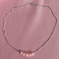 Elina Mermaid Form Pink Opal Necklace, 925 Sterling Silver