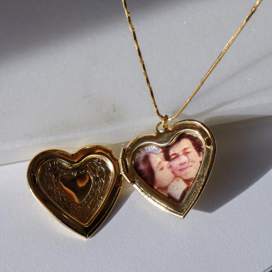 Heart Locket with Photo Necklace, Customizable Necklace