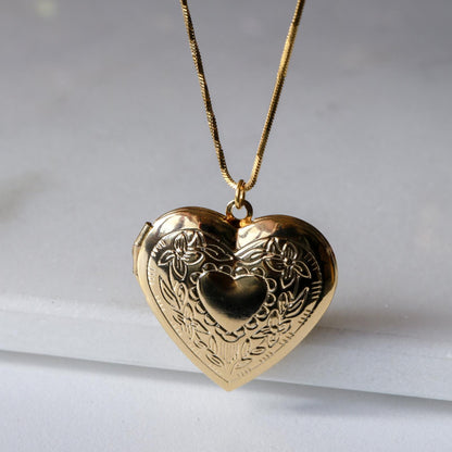 Heart Locket with Photo Necklace, Customizable Necklace