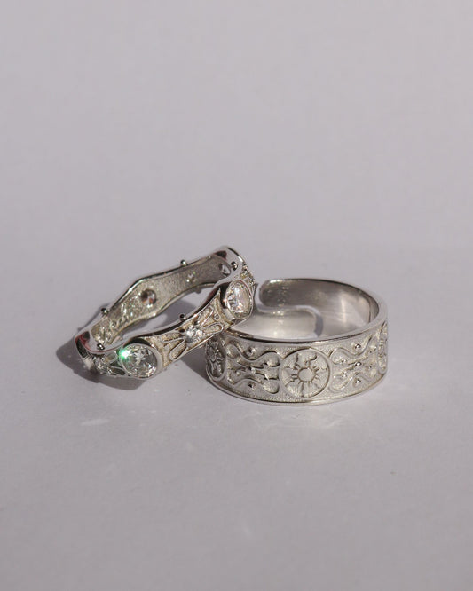 Rapunzel and Eugene Couple Ring, 925 Sterling Silver