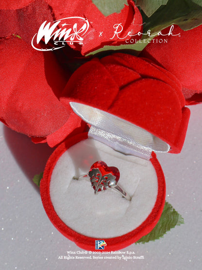 Winx Club® Pendant of Eraklyon Necklace and Ring Set, 925 Sterling Silver