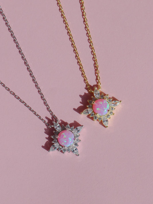 Rapunzel Dream Sun Opal Necklace, 925 Sterling Silver