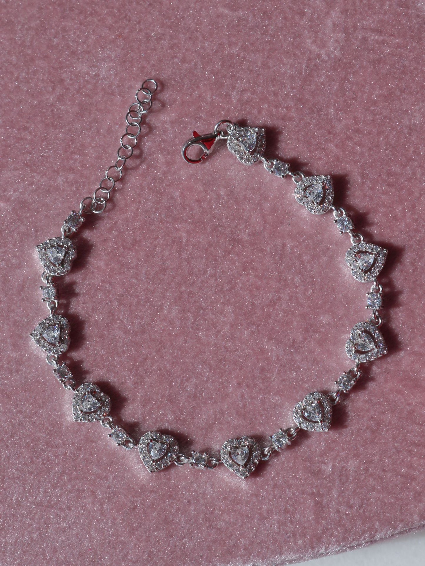 Cutest Heart Bracelet, 925 Sterling Silver