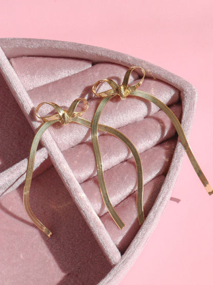 Bowtie Earrings, Coquette Earrings, 925 Sterling Silver