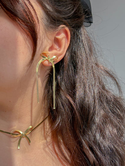 Bowtie Earrings, Coquette Earrings, 925 Sterling Silver