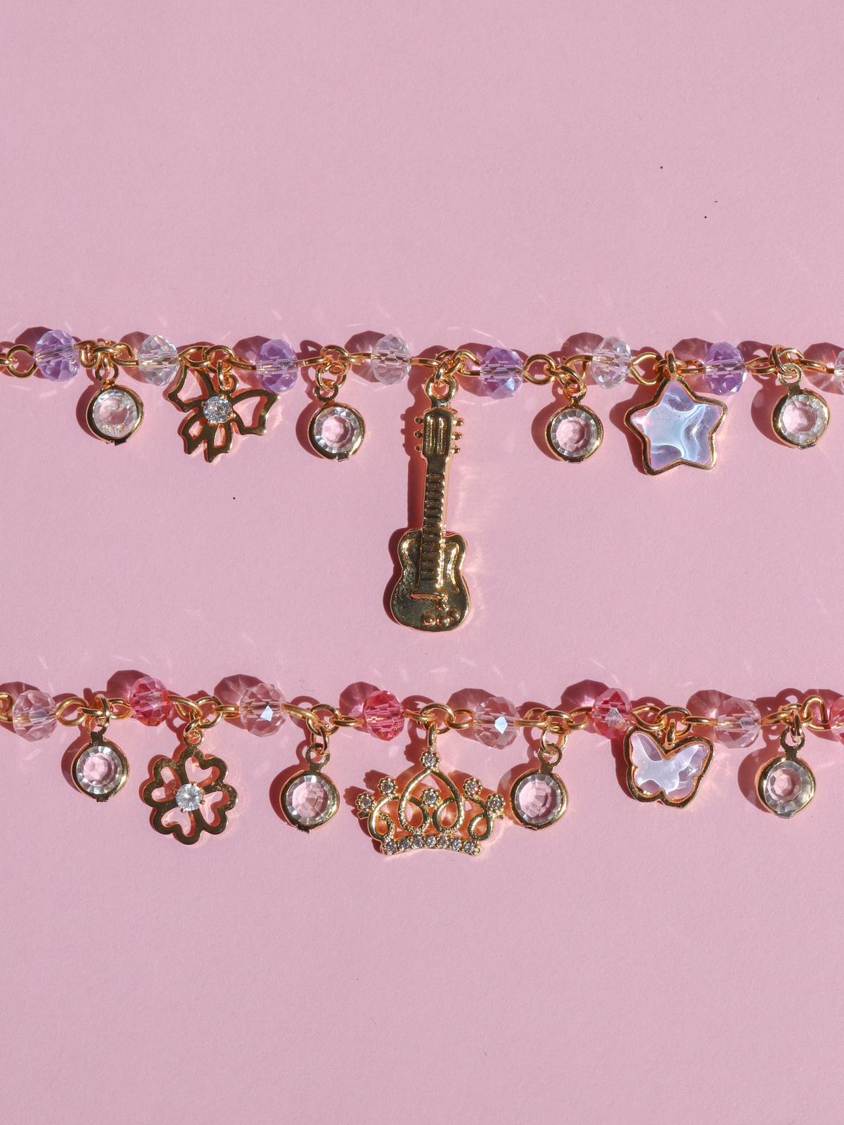 Princess and the Popstar 2pcs Bracelet Set, Friendship Bracelets