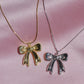 Cute Bow Necklace, 925 Sterling Silver