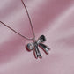 Cute Bow Necklace, 925 Sterling Silver