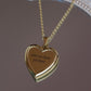 Heart Locket with Photo and Writing Necklace