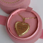 Heart Locket with Photo and Writing Necklace