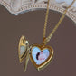 Heart Locket with Photo and Writing Necklace