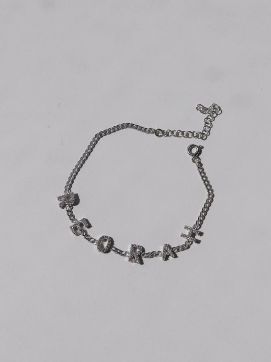 Custom Name Bracelet, 925 Sterling Silver