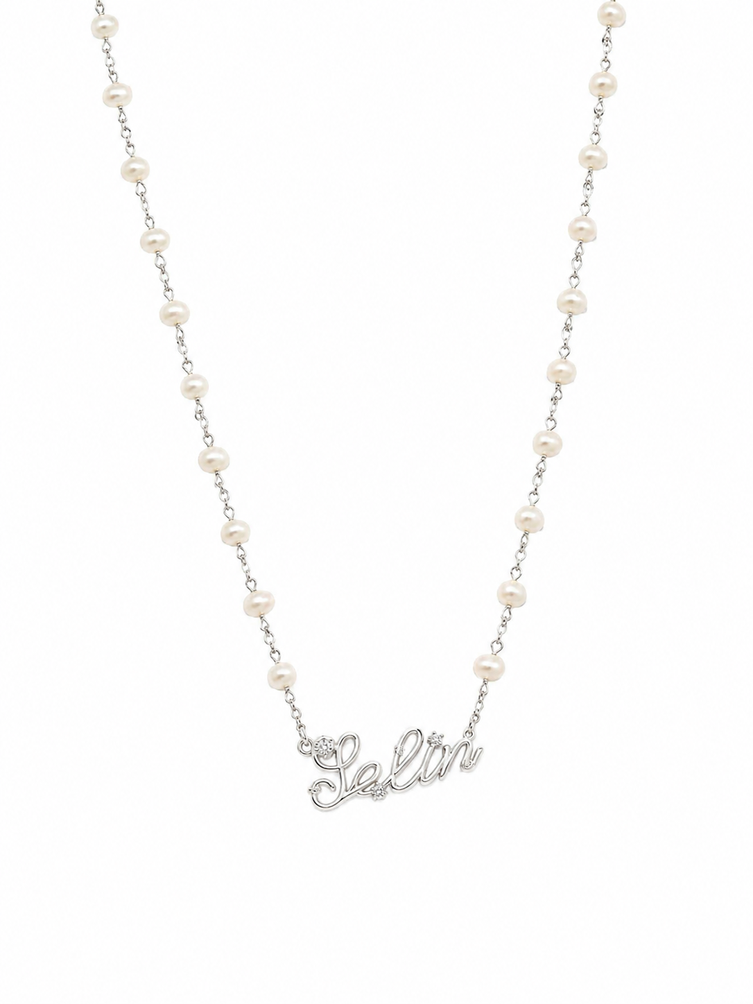 Pearl Name 925 Sterling Silver Necklace