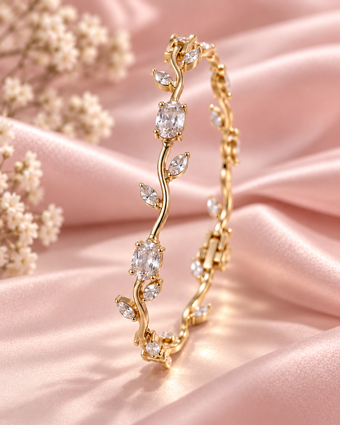 White Tulip Garden Bracelet
