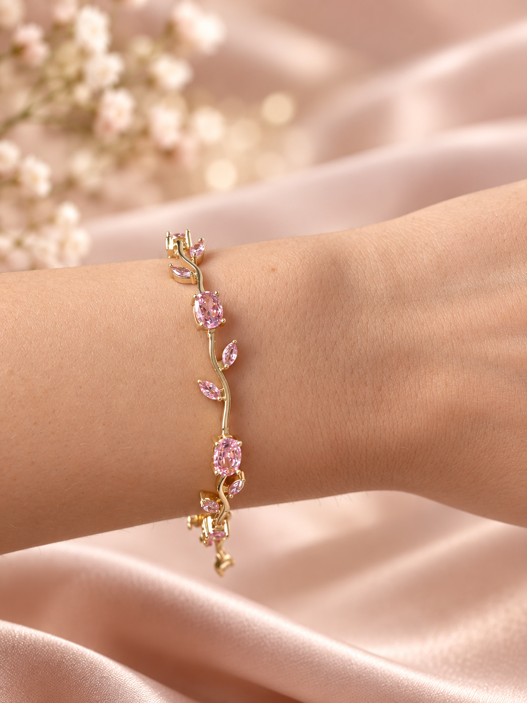 Pink Tulip Garden Bracelet