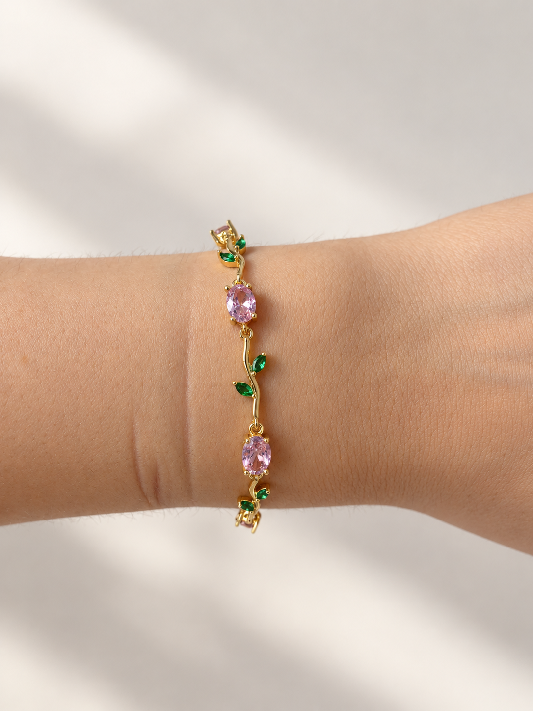 Pink and Green Garden Bracelet