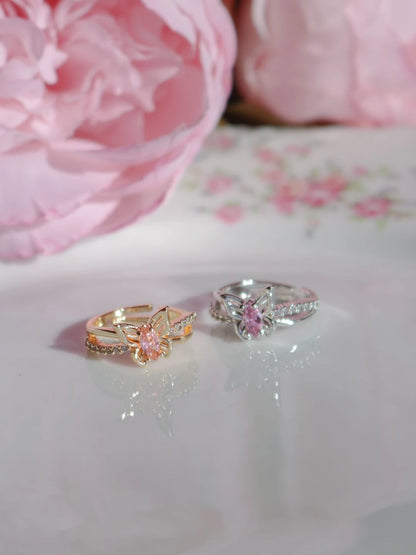 Pink Wings of Love Ring