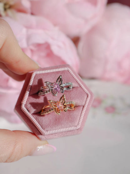 Pink Wings of Love Ring