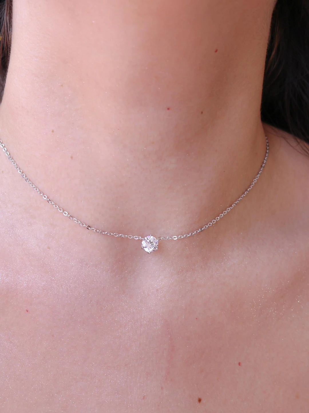 Pure Stone Necklace, 925 Sterling Silver