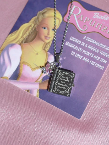 Rapunzel Constant as the Stars Above Book Necklace