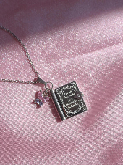 Rapunzel Constant as the Stars Above Book Necklace