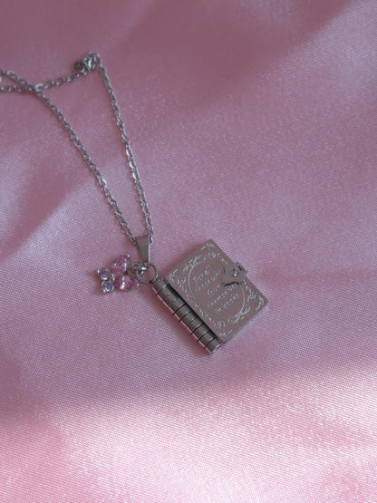 Rapunzel Constant as the Stars Above Book Necklace