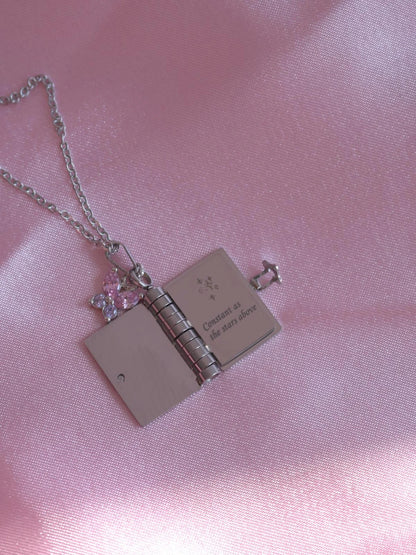 Rapunzel Constant as the Stars Above Book Necklace