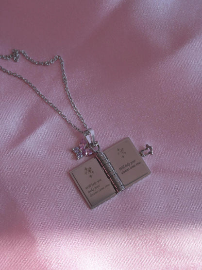 Rapunzel Constant as the Stars Above Book Necklace