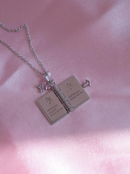 Rapunzel Constant as the Stars Above Book Necklace