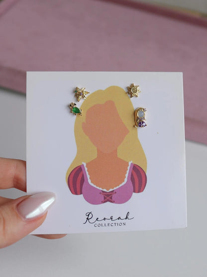 Rapunzel Stud Earring Set