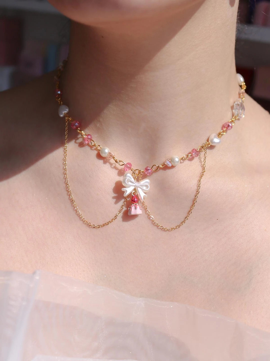 Rasberry Tart Design Choker Necklace