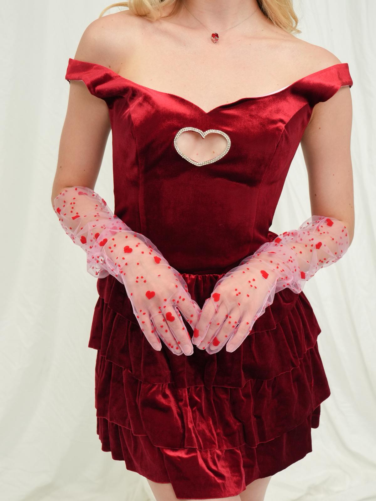 Reorah Couture | Romantic Red Dress, Valentine Dress, 2 Pieces Dress