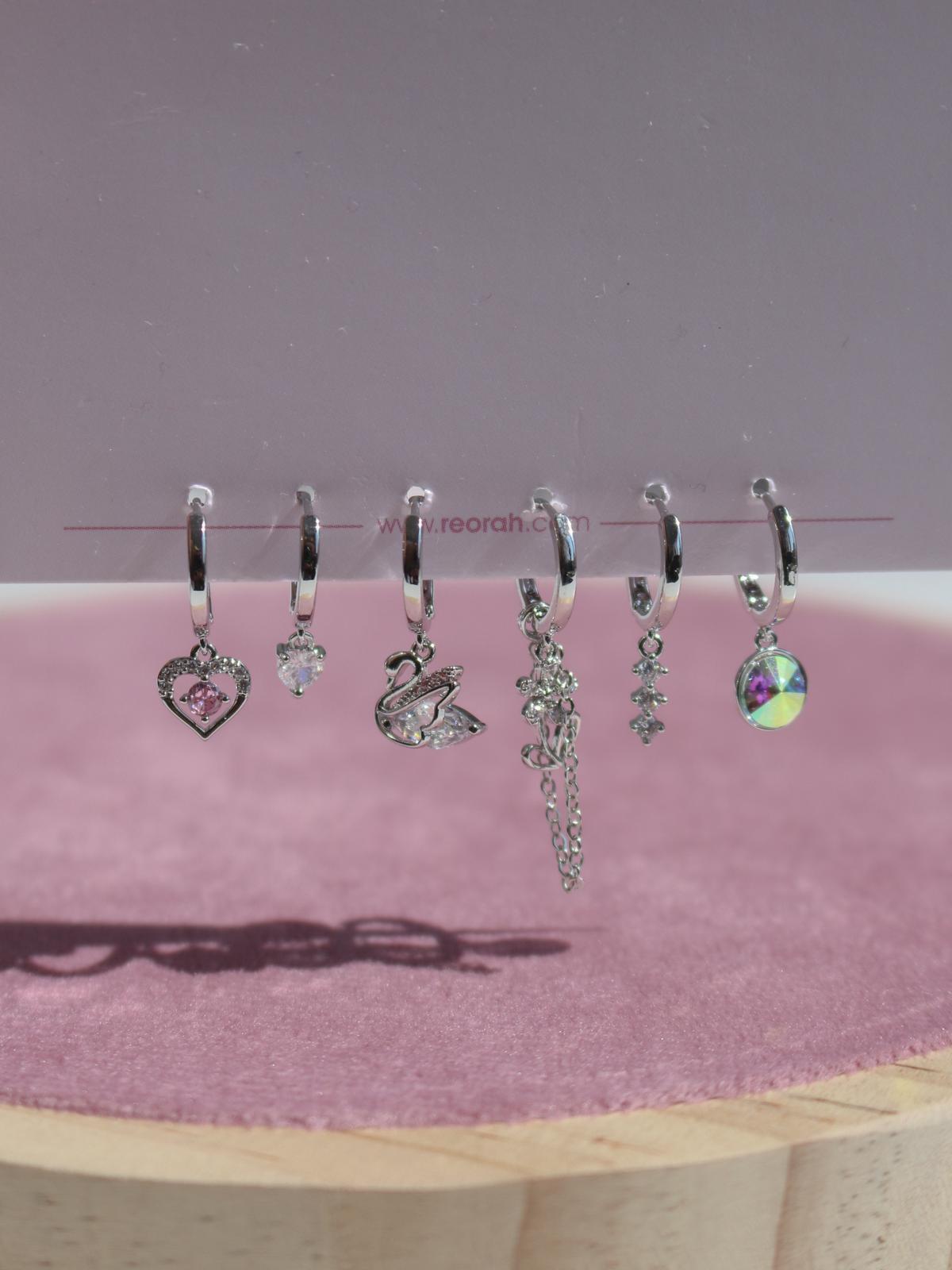 Swan Love Earring Set
