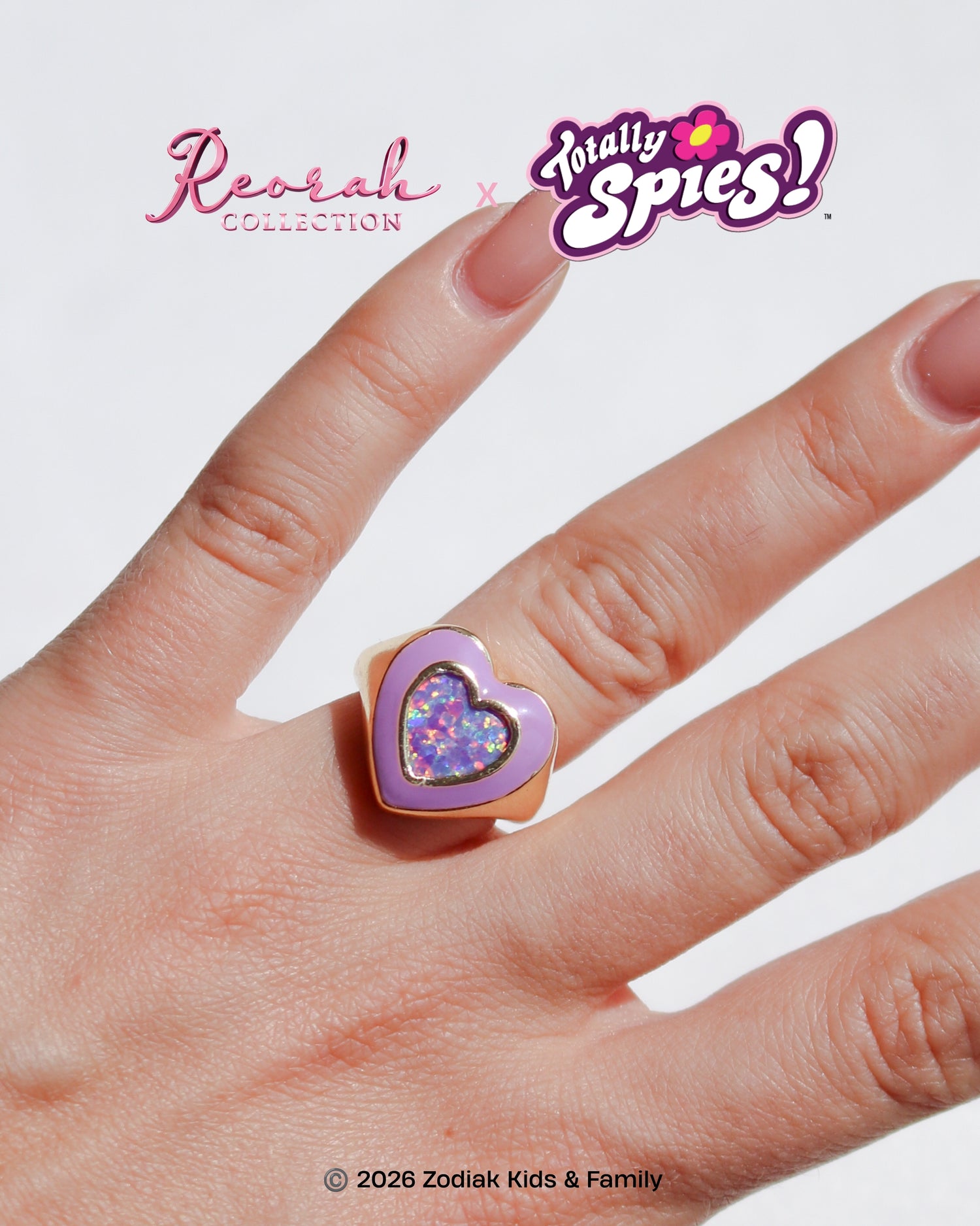 Totally Spies! Lilac Opal Heart Ring