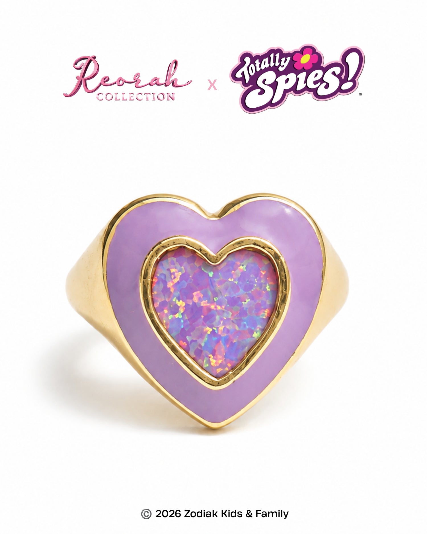 Totally Spies! Lilac Opal Heart Ring