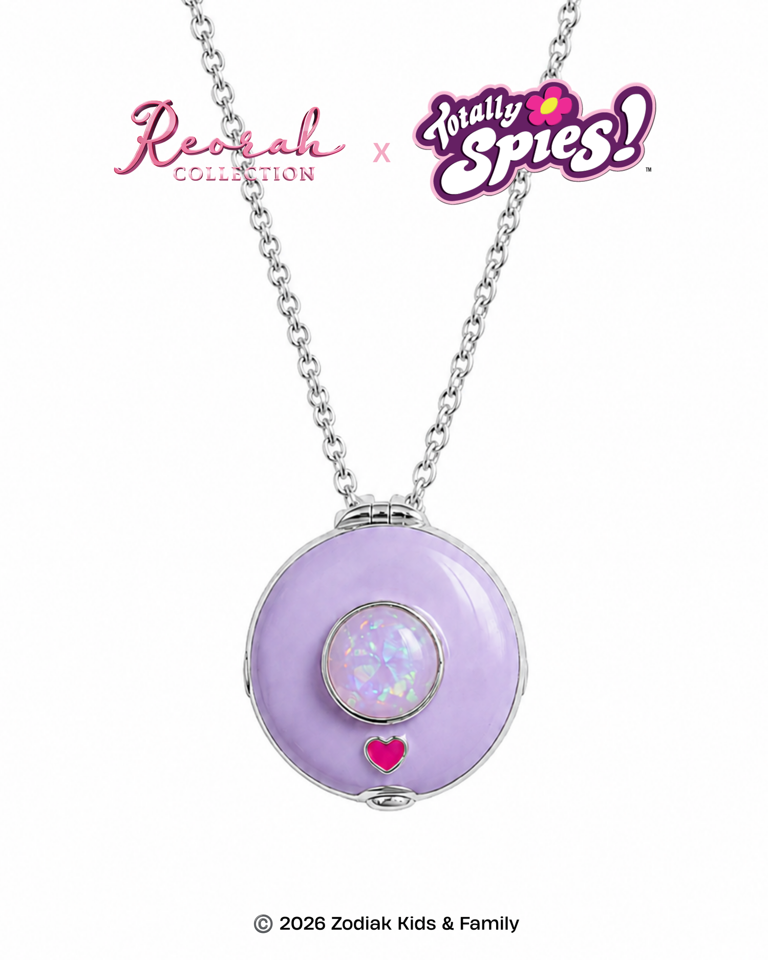 Totally Spies! Compowder Opal Stone Mirror Locket Necklace