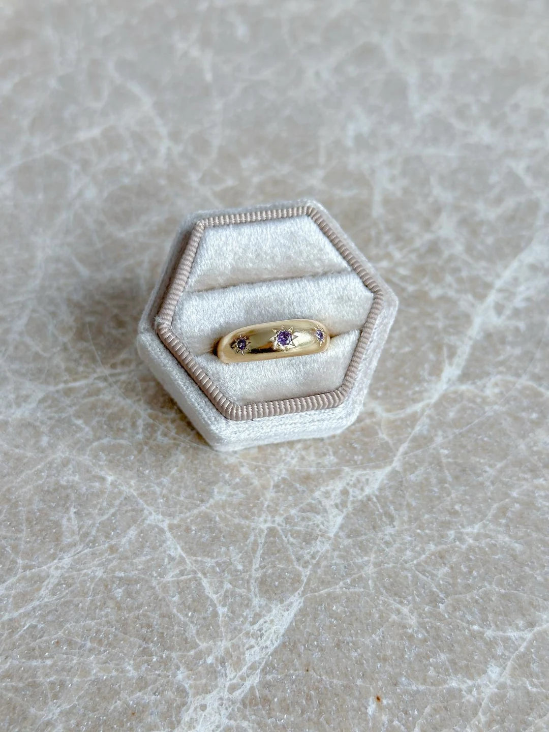 Vintage Trio Flower Glow Ring