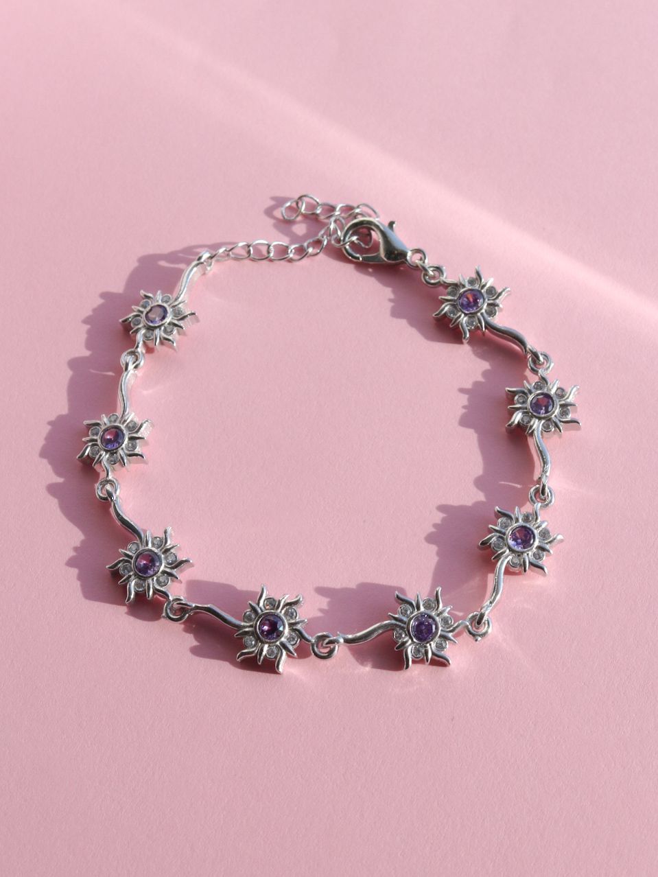 Rapunzel Sun Bracelet, Princess Jewelry, Purple Sun Bracelet