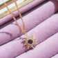 Rapunzel Lila Sonne Halskette, Prinzessin Schmuck, Lila Sonne Halskette, Geek Schmuck, Tangled Sun Halskette 