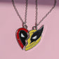 Deadpool x Wolverine 2pcs Enamel BFF Necklace, Cartoon Jewelry