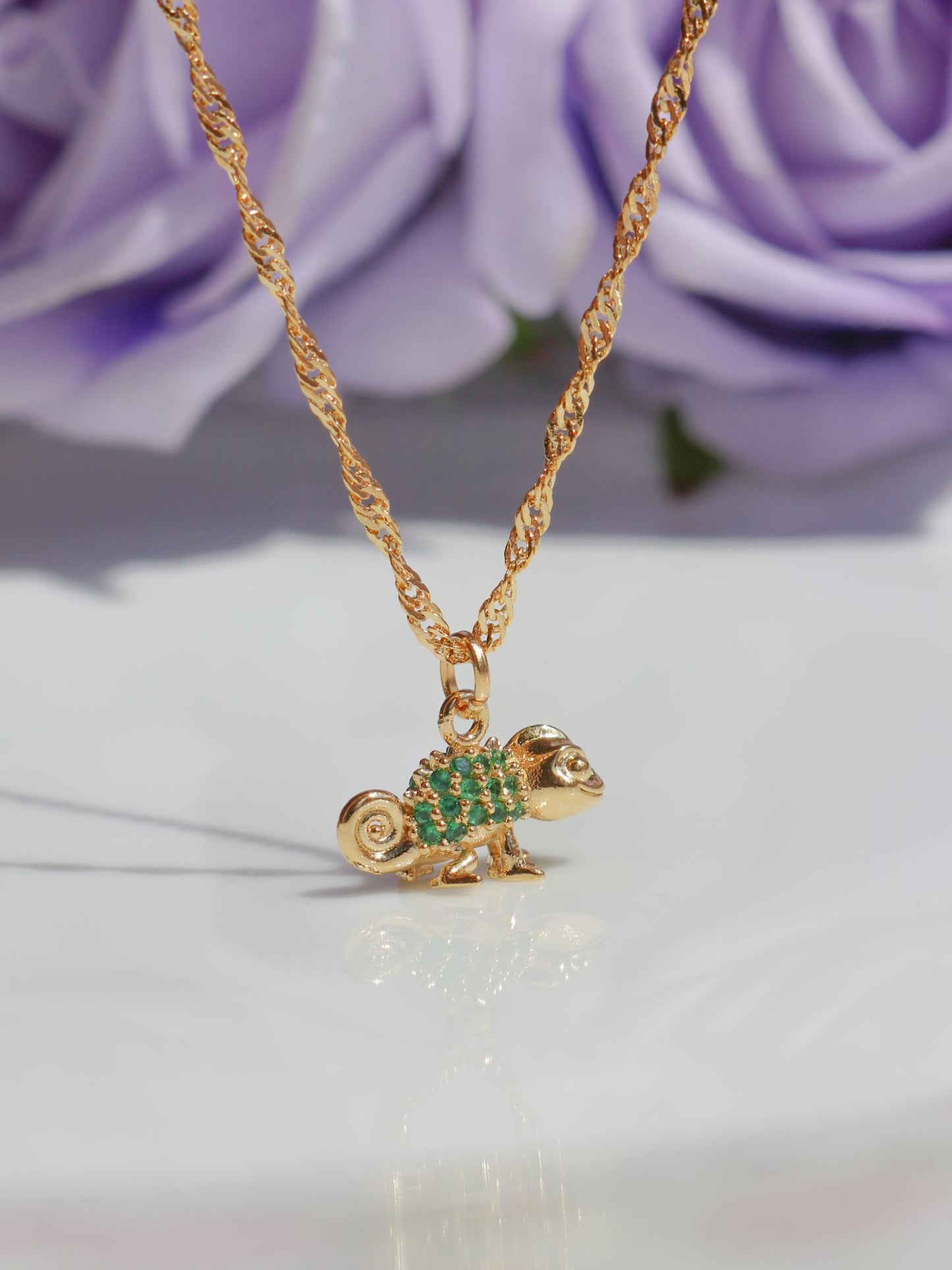 Rapunzel's Pascal Necklace, Lost Princess Chameleon Necklace