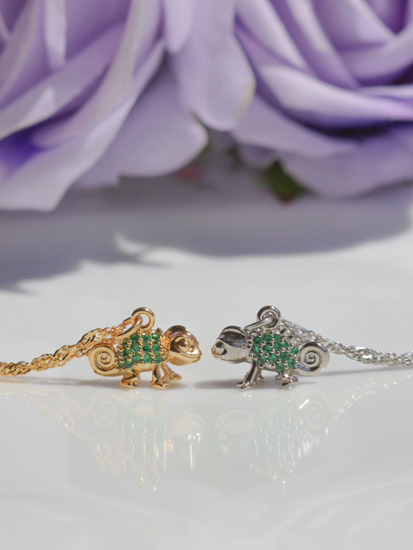 Rapunzel's Pascal Necklace, Lost Princess Chameleon Necklace