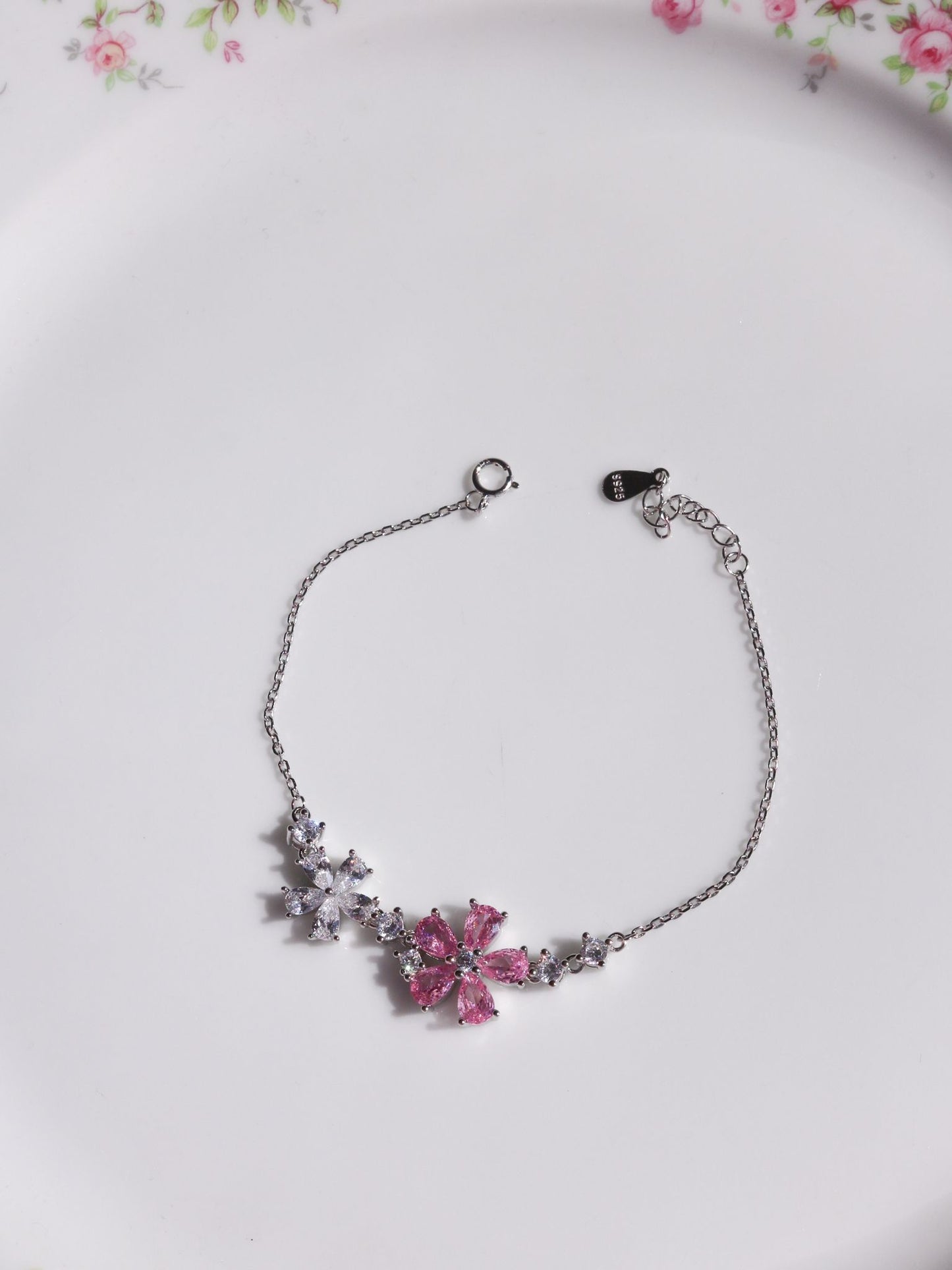 Liora Flower Bracelet, 925 Sterling Silver