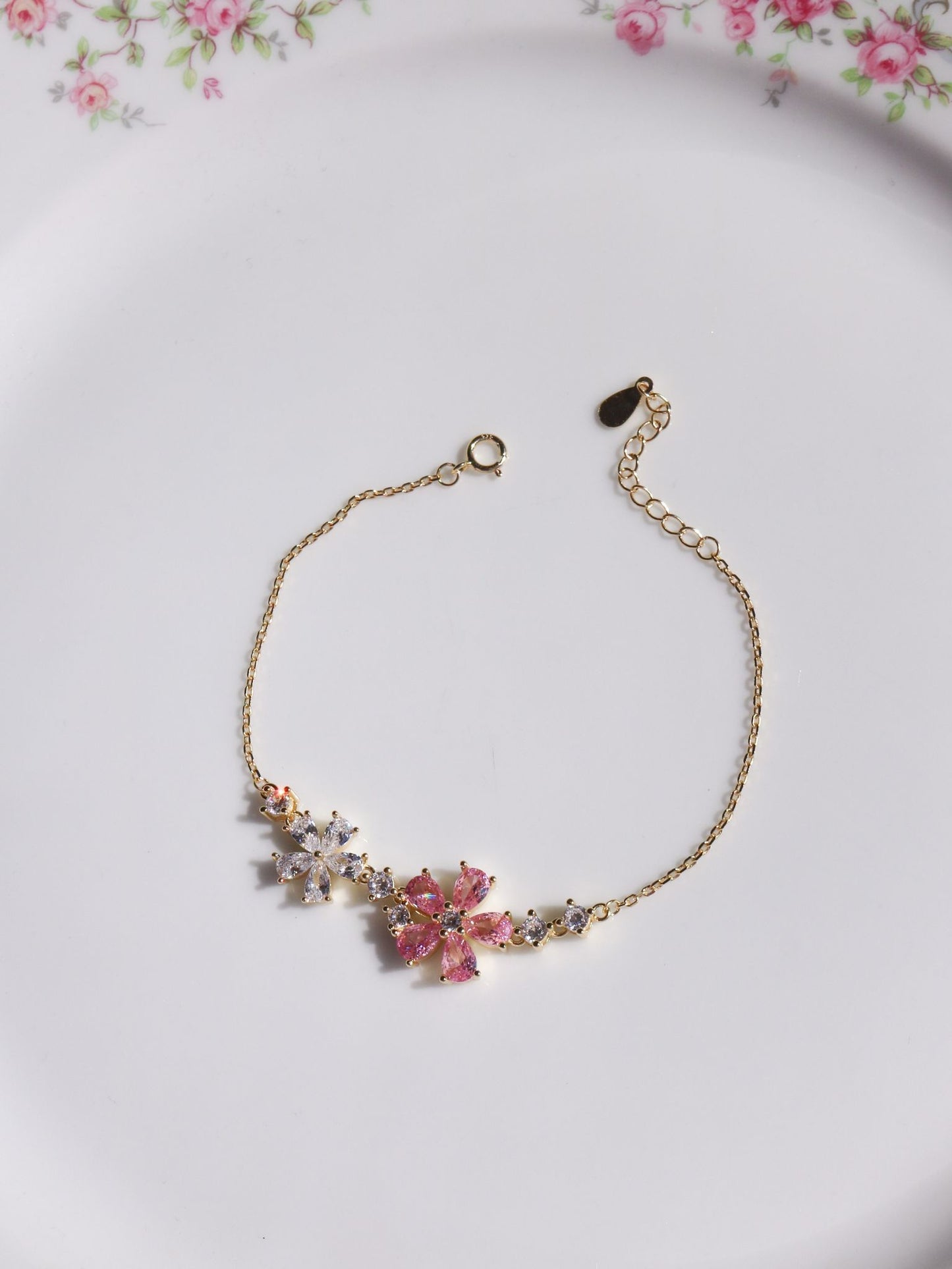 Liora Flower Bracelet, 925 Sterling Silver