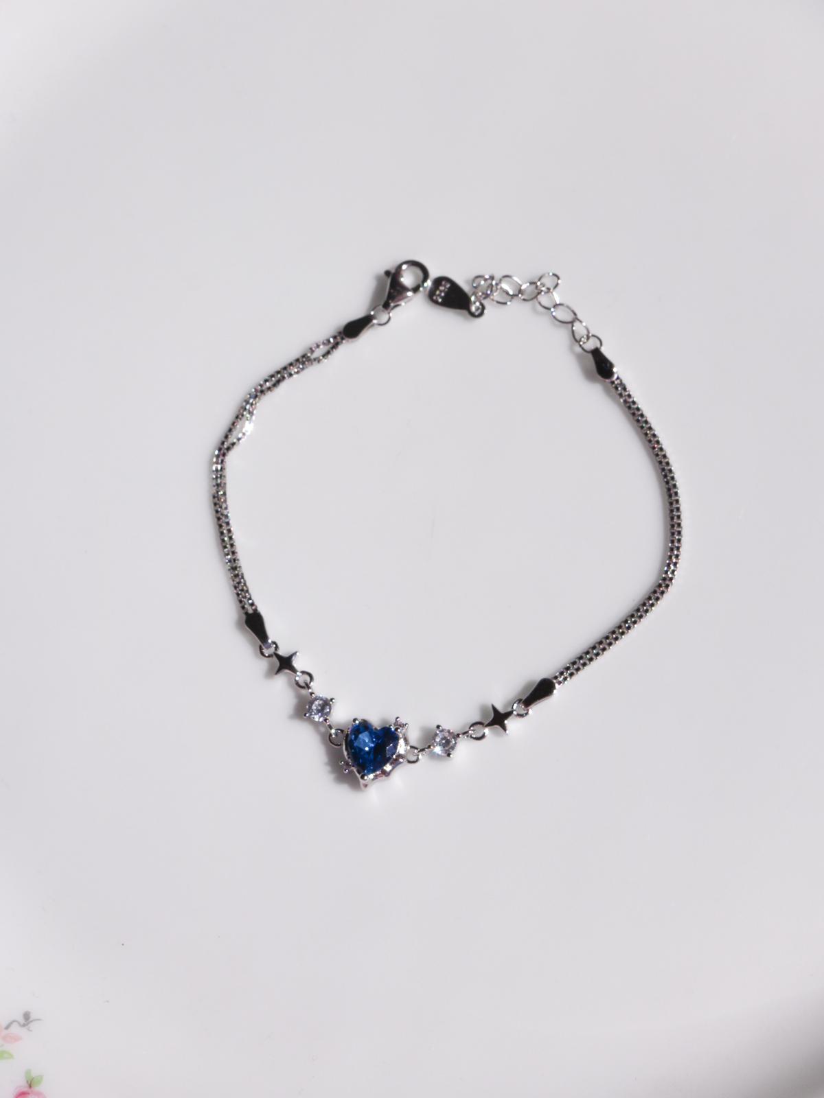 Sky Heart Bracelet, 925 Sterling Silver