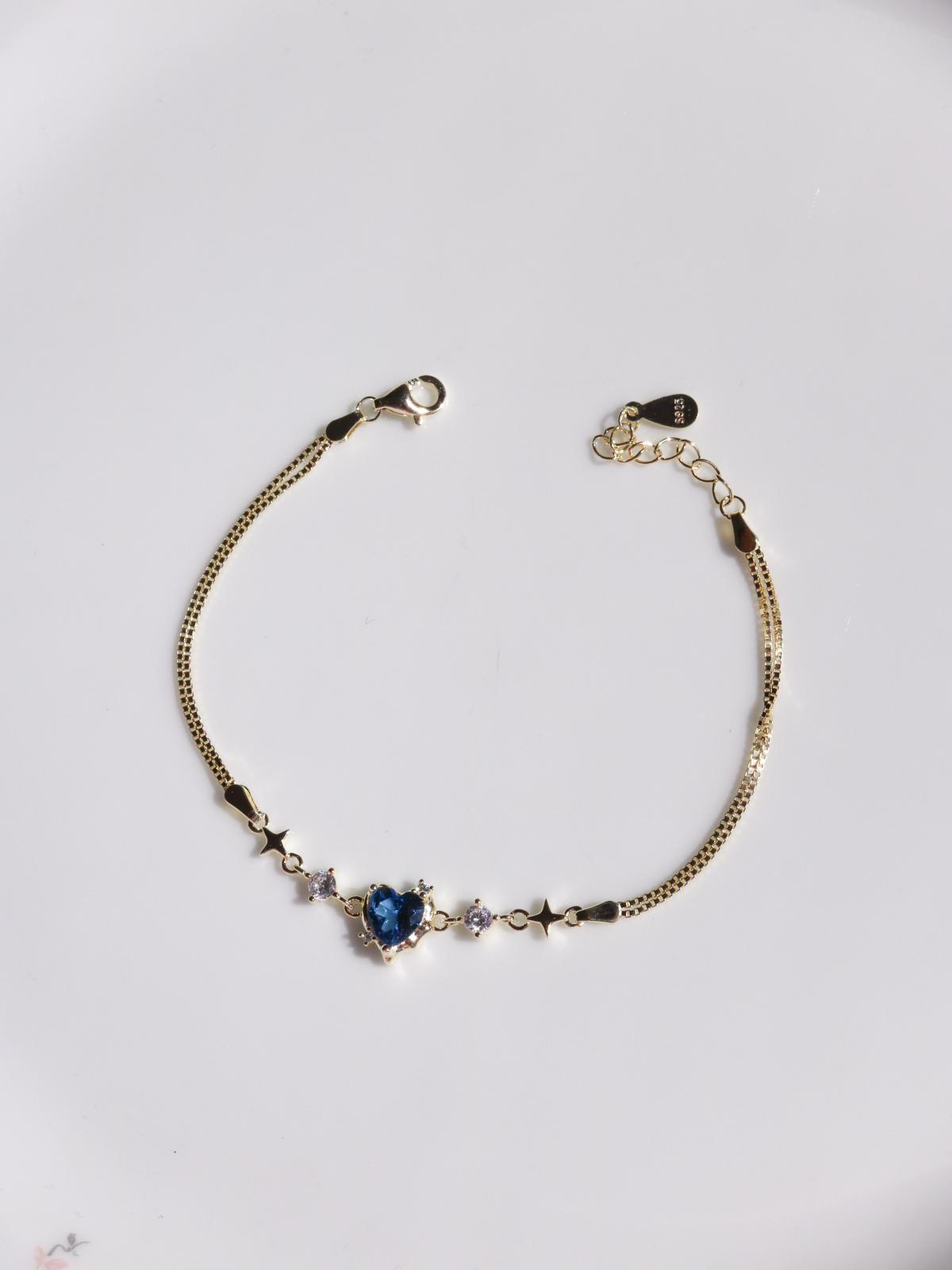 Sky Heart Bracelet, 925 Sterling Silver